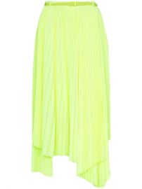 Pleated asymmetric hem skirt at Farfetch